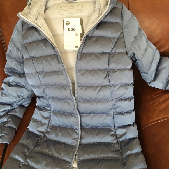 Eddie Bauer New CirrusLite 2.0 Down Parka Puffer XS Dusty Denim Blue - Picture 6 of 13